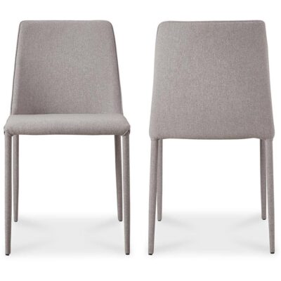 Nora Fabric Dining Chair Light Grey (Set of 2) YM-1003-15 YM 1003 15 82