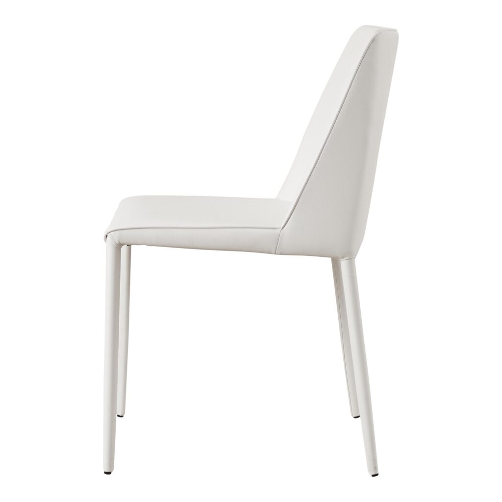 Nora Dining Chair White Vegan Leather-Set Of Two - Image 6