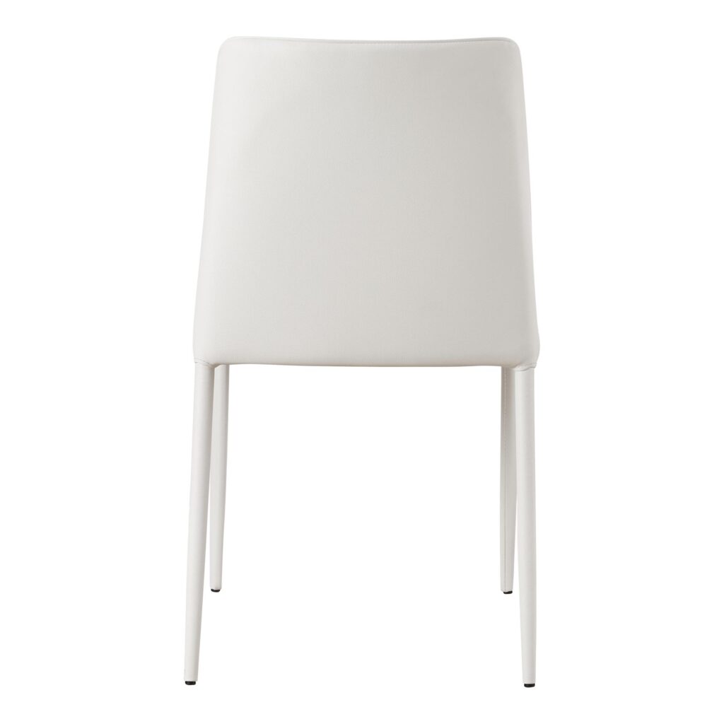 Nora Dining Chair White Vegan Leather-Set Of Two - Image 7