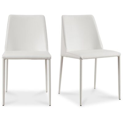 Nora Dining Chair White Vegan Leather-Set Of Two YM-1004-18 YM 1004 18 81