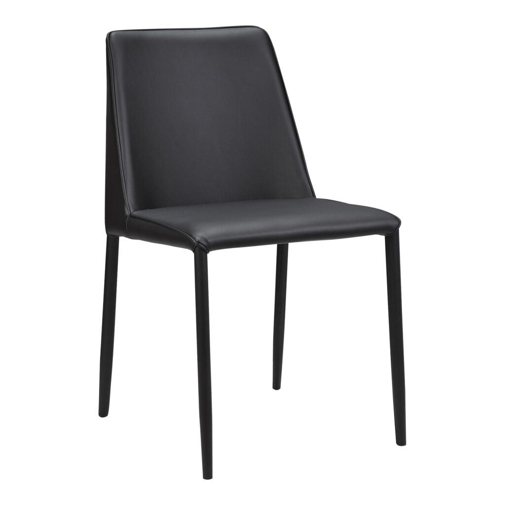 Nora Pu Dining Chair Black (Set of 2) - Image 5