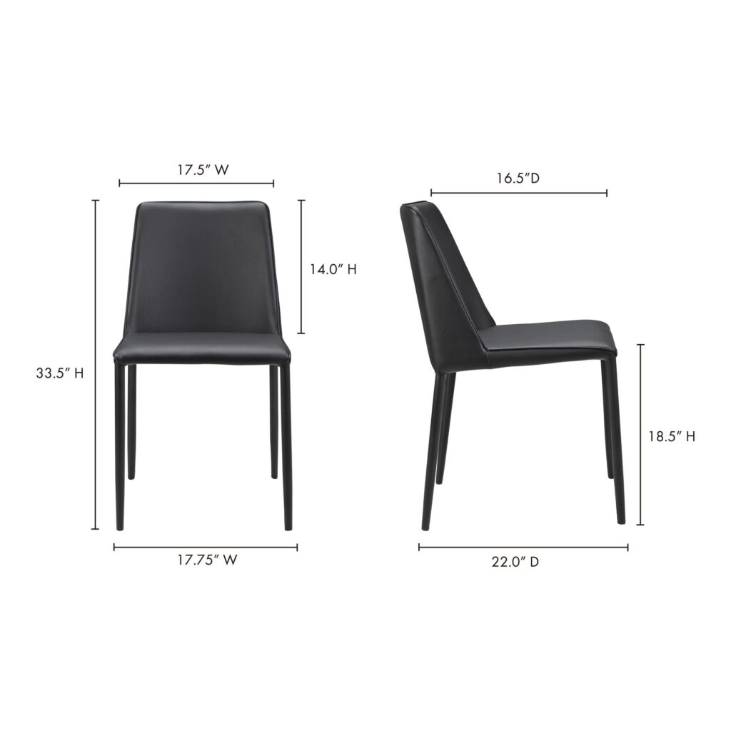 Nora Pu Dining Chair Black (Set of 2) - Image 11