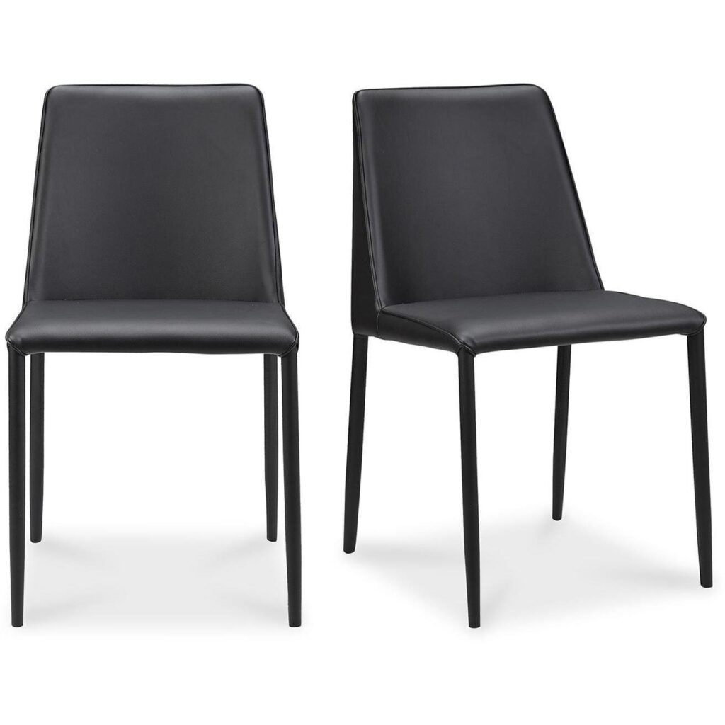 Nora Pu Dining Chair Black (Set of 2) - Image 2