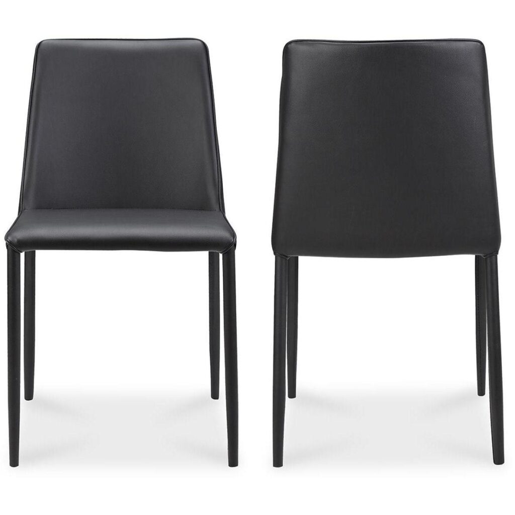 Nora Pu Dining Chair Black (Set of 2) - Image 3