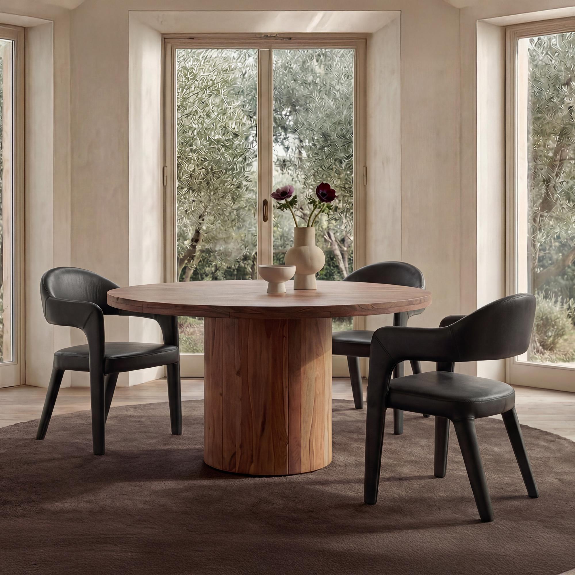 Martens Dining Chair Black Leather 2 Martens Dining Chair Black Leather - Image 2
