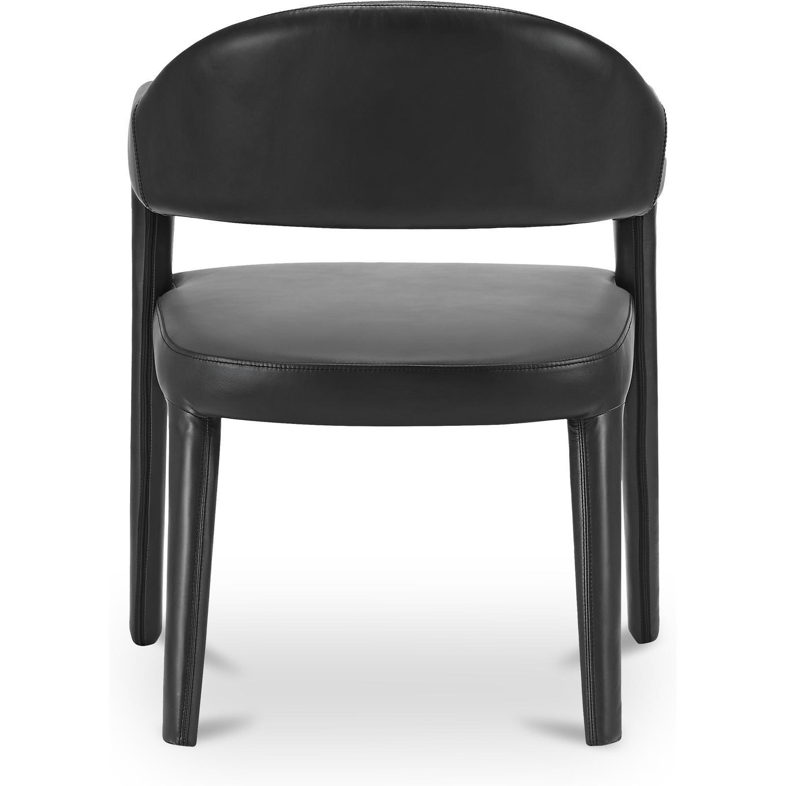 Martens Dining Chair Black Leather 5 Martens Dining Chair Black Leather - Image 5
