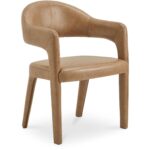 Martens Dining Chair Brown Leather YM-1009-03 YM 1009 03 Martens diagR shadsilo