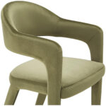 Martens Dining Chair Green Velvet - Image 6