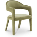 Martens Dining Chair Green Velvet - Image 3