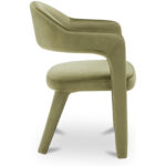 Martens Dining Chair Green Velvet - Image 4