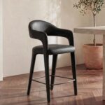 Martens Counter Stool Black Leather YM-1010-02 YM 1010 02 10