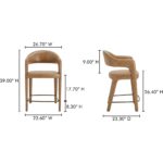 Martens Counter Stool Brown Leather YM-1010-03 YM 1010 03 70