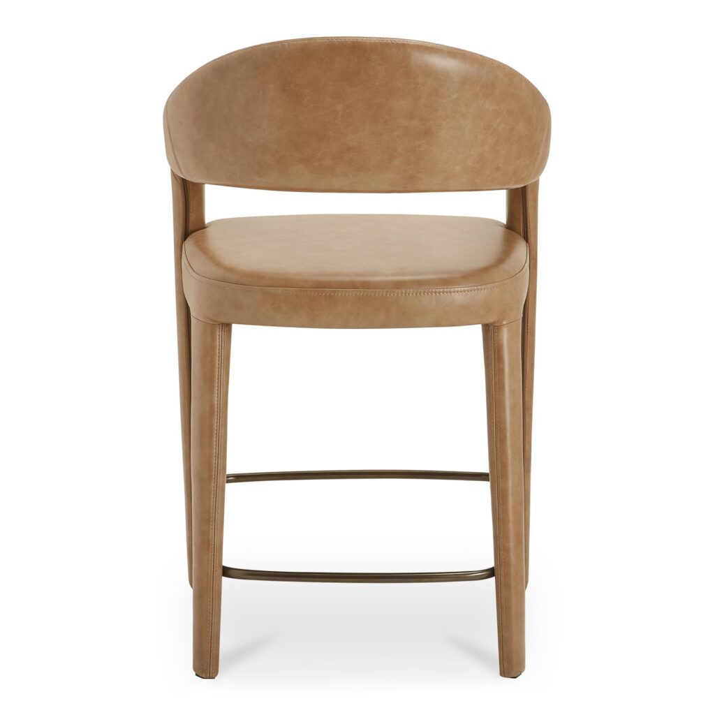 Martens Counter Stool Brown Leather - Image 4