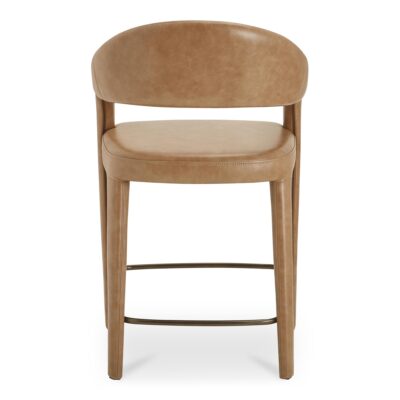 Martens Counter Stool Brown Leather YM-1010-03 YM 1010 03 Martens back shadsilo