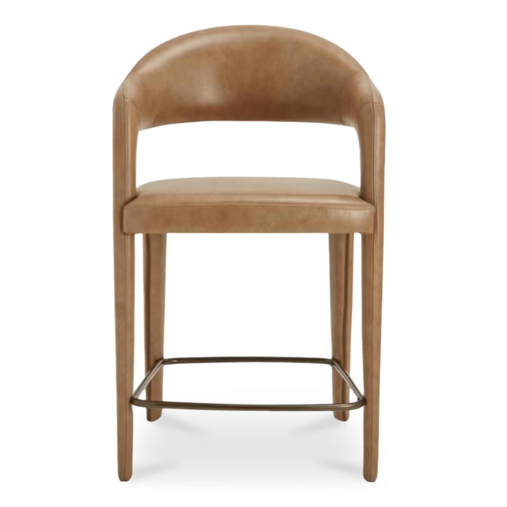 Martens Counter Stool Brown Leather