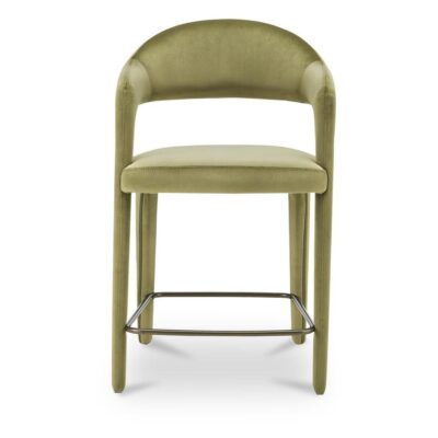 Martens Counter Stool Green Velvet
