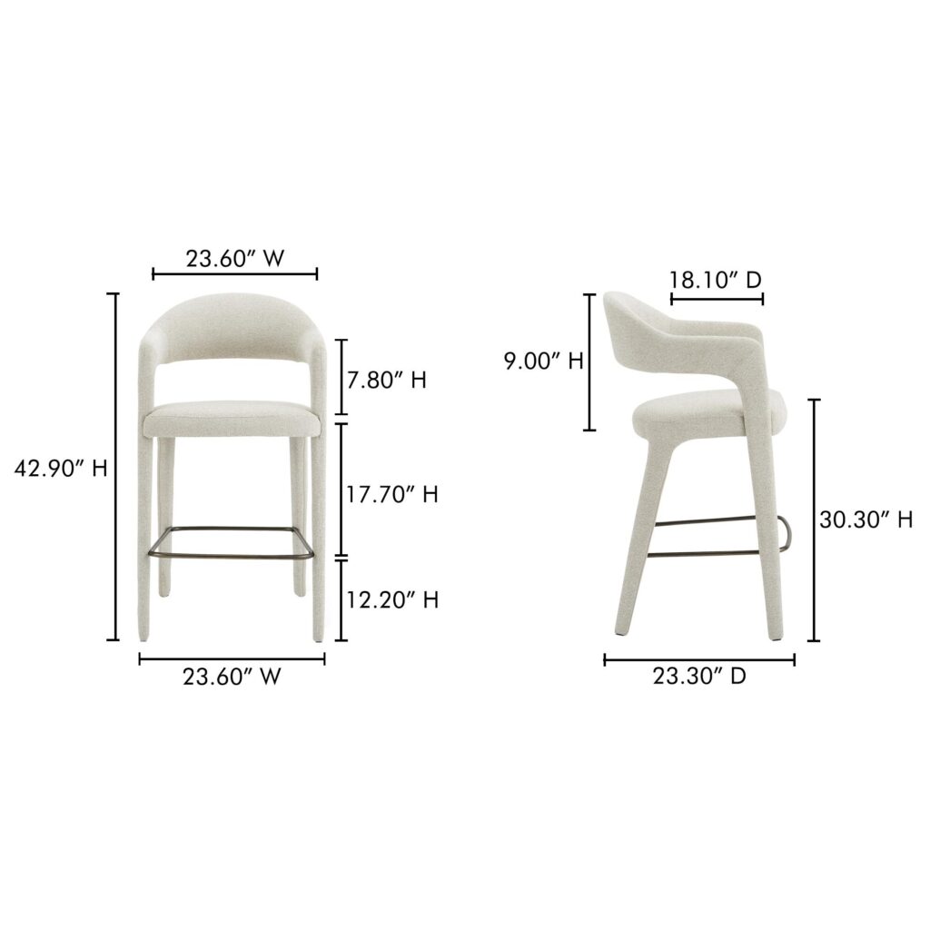 Martens Bar Stool Beige - Image 6