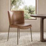 Early Dining Chair Tan Leather-Set Of Two 4 Early Dining Chair Tan Leather-Set Of Two YM-1012-03 YM 1012 03 10