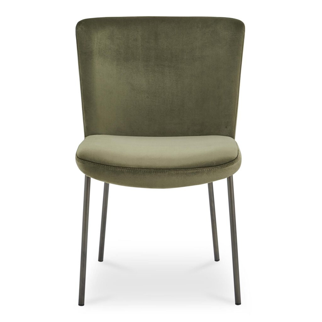 Early Dining Chair Faux Green Mohair-Set Of Two