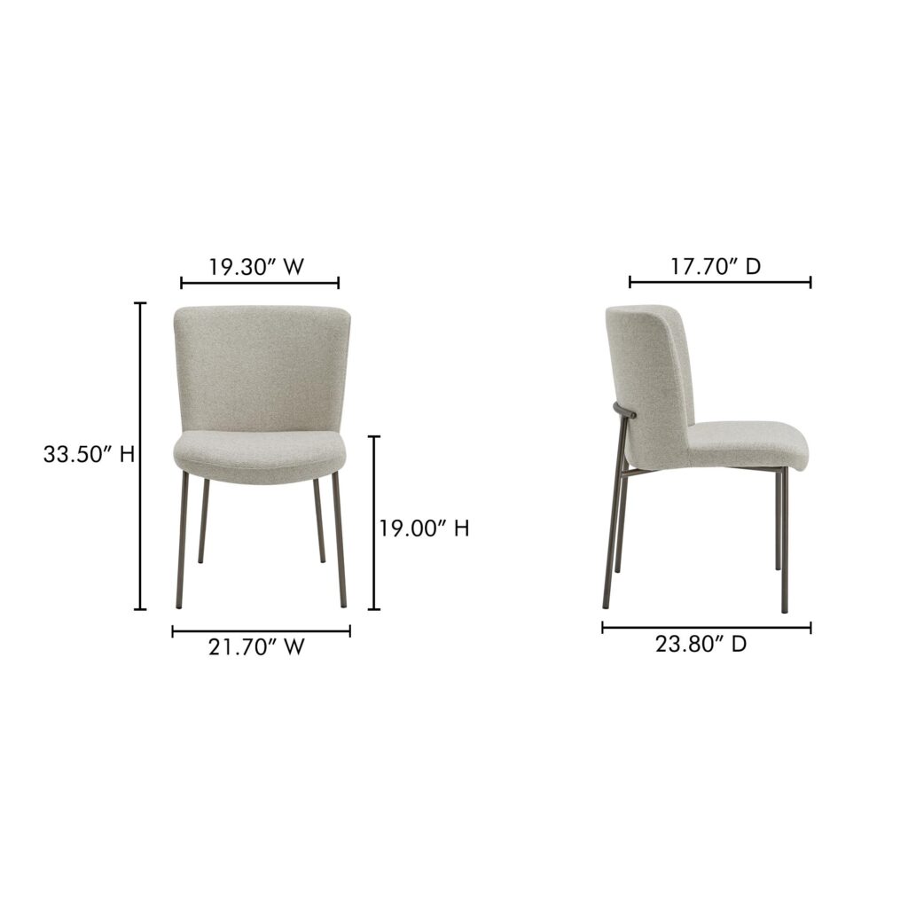 Early Dining Chair Beige-Set Of Two - Image 8