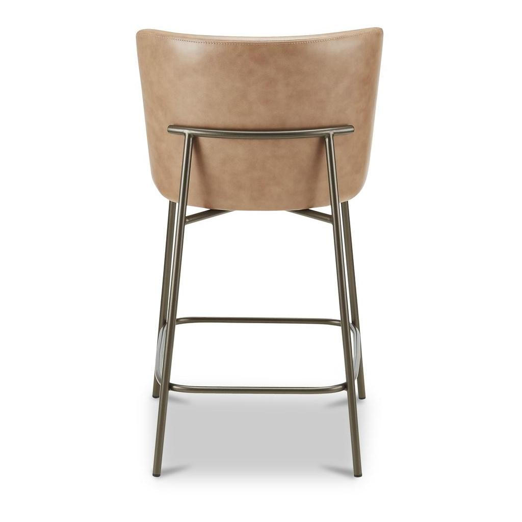 Early Counter Stool Tan Leather 5 Early Counter Stool Tan Leather - Image 5