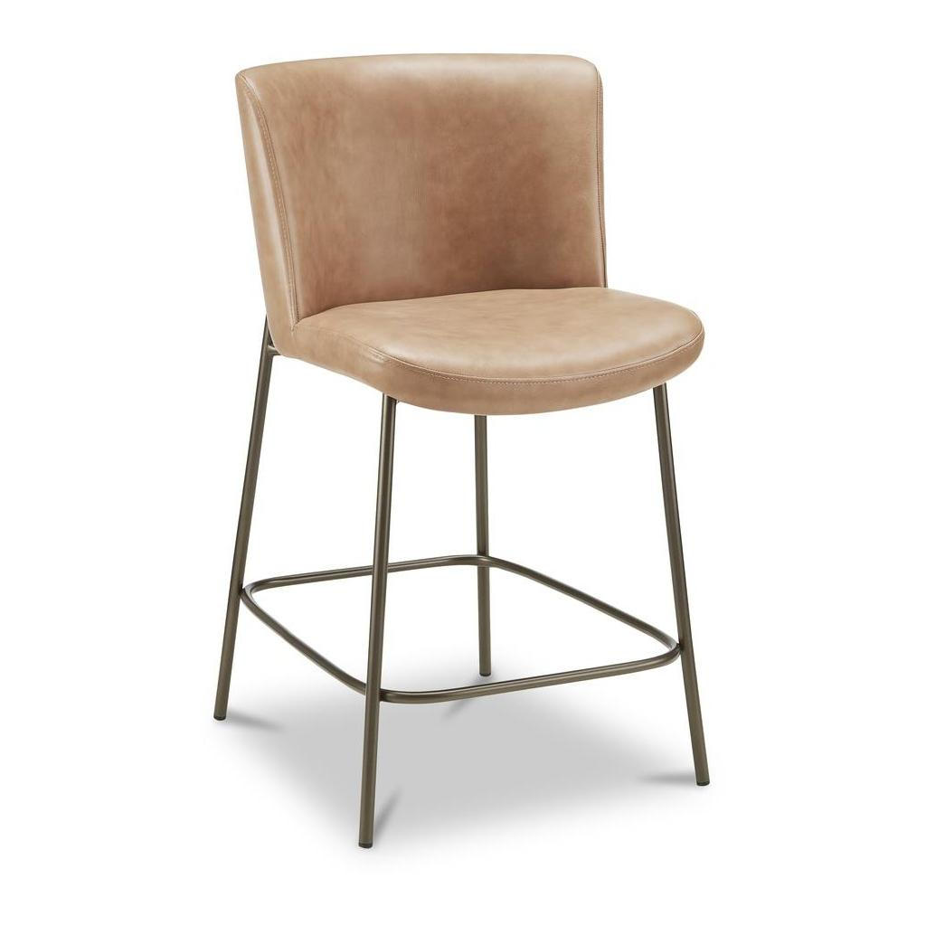 Early Counter Stool Tan Leather 3 Early Counter Stool Tan Leather - Image 3