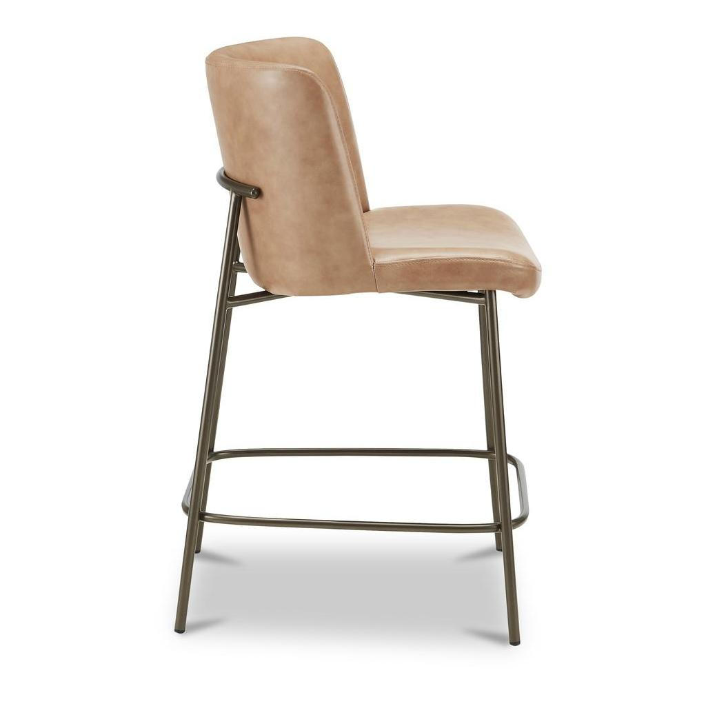 Early Counter Stool Tan Leather 4 Early Counter Stool Tan Leather - Image 4