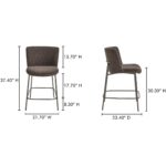 Early Counter Stool Dark Brown YM-1013-20 YM 1013 20 70