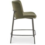 Early Counter Stool Faux Green Mohair YM-1013-27 YM 1013 27 Early side shadsilo