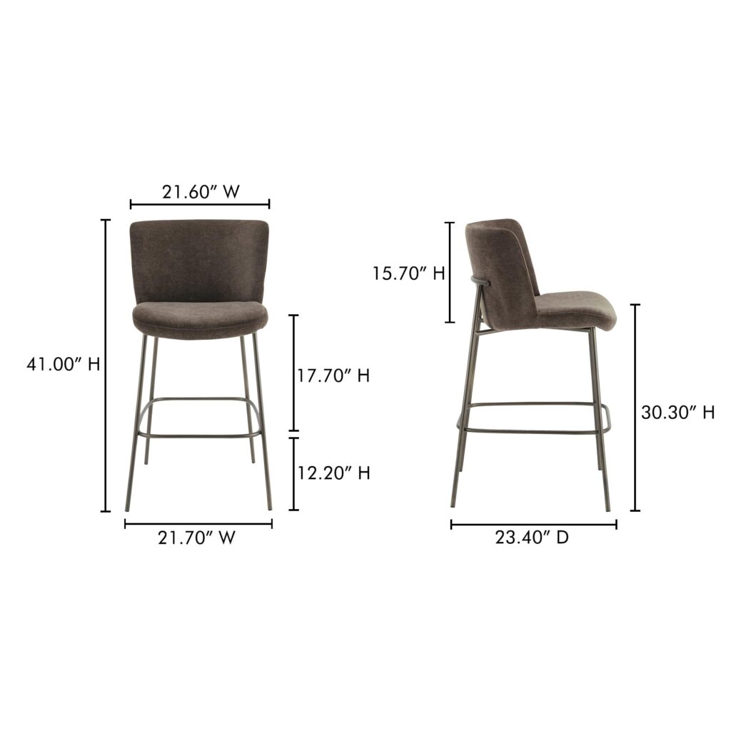 Early Bar Stool Dark Brown - Image 8