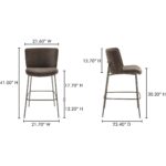 Early Bar Stool Dark Brown YM-1014-20 YM 1014 20 70
