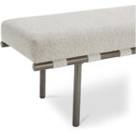 Carson Dining Bench Beige YM-1016-34 YM 1016 34 Carson closeup01 shadsilo