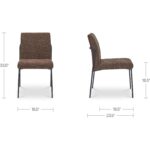 Danny Dining Chair Dark Brown Set of Two YM-1018-20 YM 1018 20 70