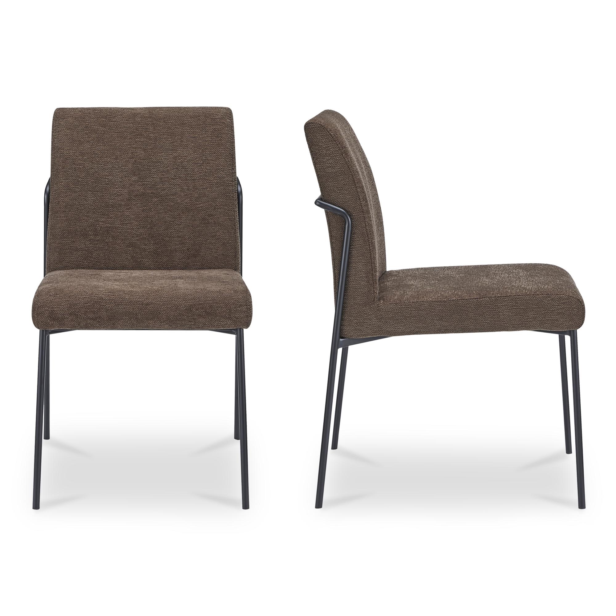 Danny Dining Chair Dark Brown Set of Two 3 Danny Dining Chair Dark Brown Set of Two - Image 3