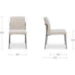 Danny Dining Chair Ivory Set of Two YM-1018-34 YM 1018 34 70