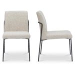 Danny Dining Chair Ivory Set of Two YM-1018-34 YM 1018 34 Danny frontside shadsilo