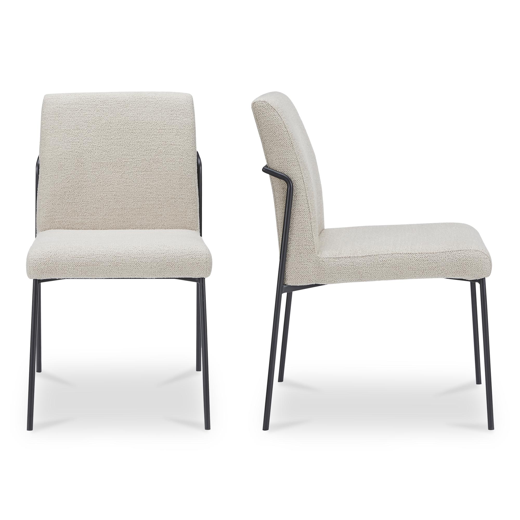 Danny Dining Chair Ivory Set of Two 3 Danny Dining Chair Ivory Set of Two - Image 3