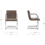 Pedro Dining Chair Dark Brown Leather Set of Two YM-1021-20 YM 1021 20 70