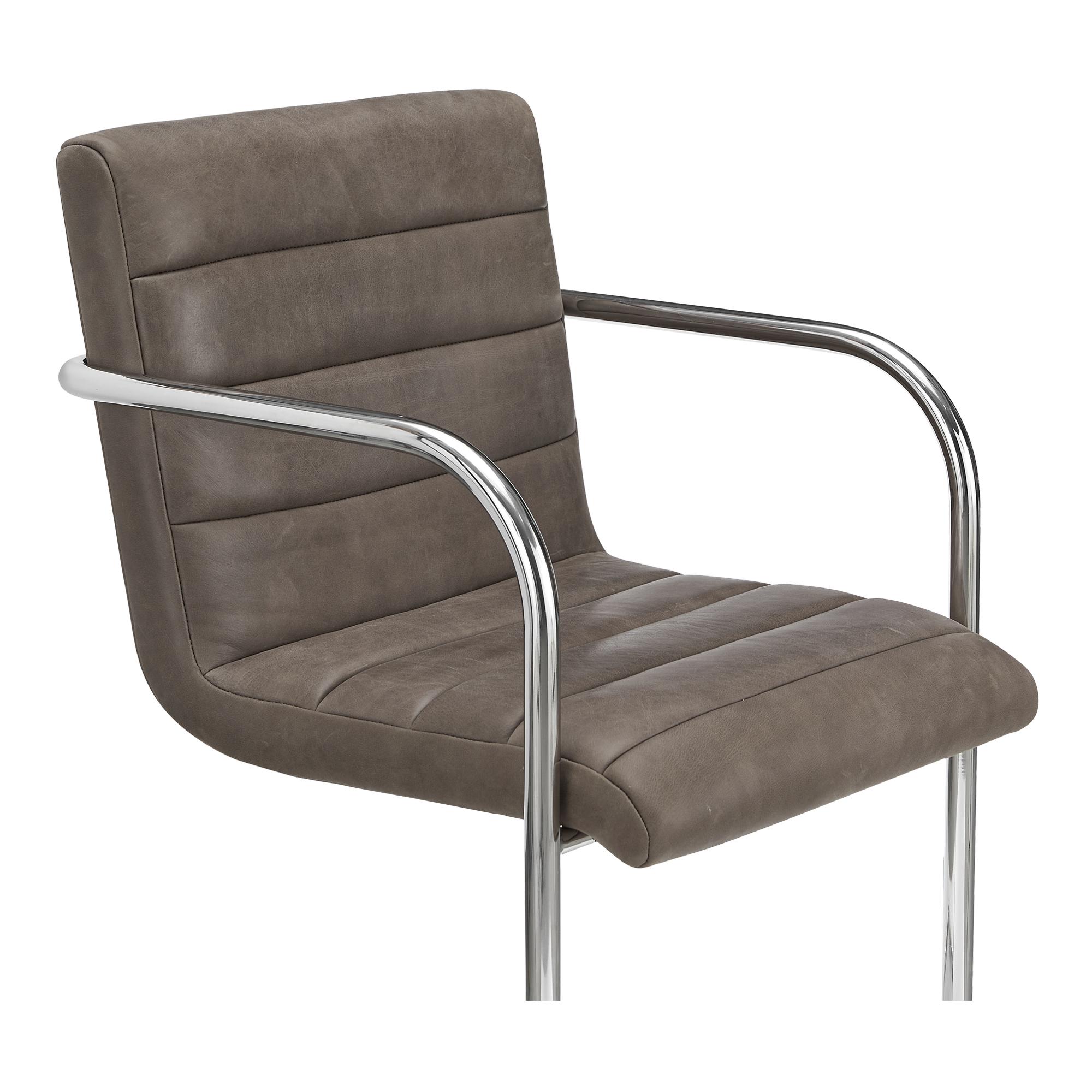 Pedro Dining Chair Dark Brown Leather Set of Two 6 Pedro Dining Chair Dark Brown Leather Set of Two - Image 6