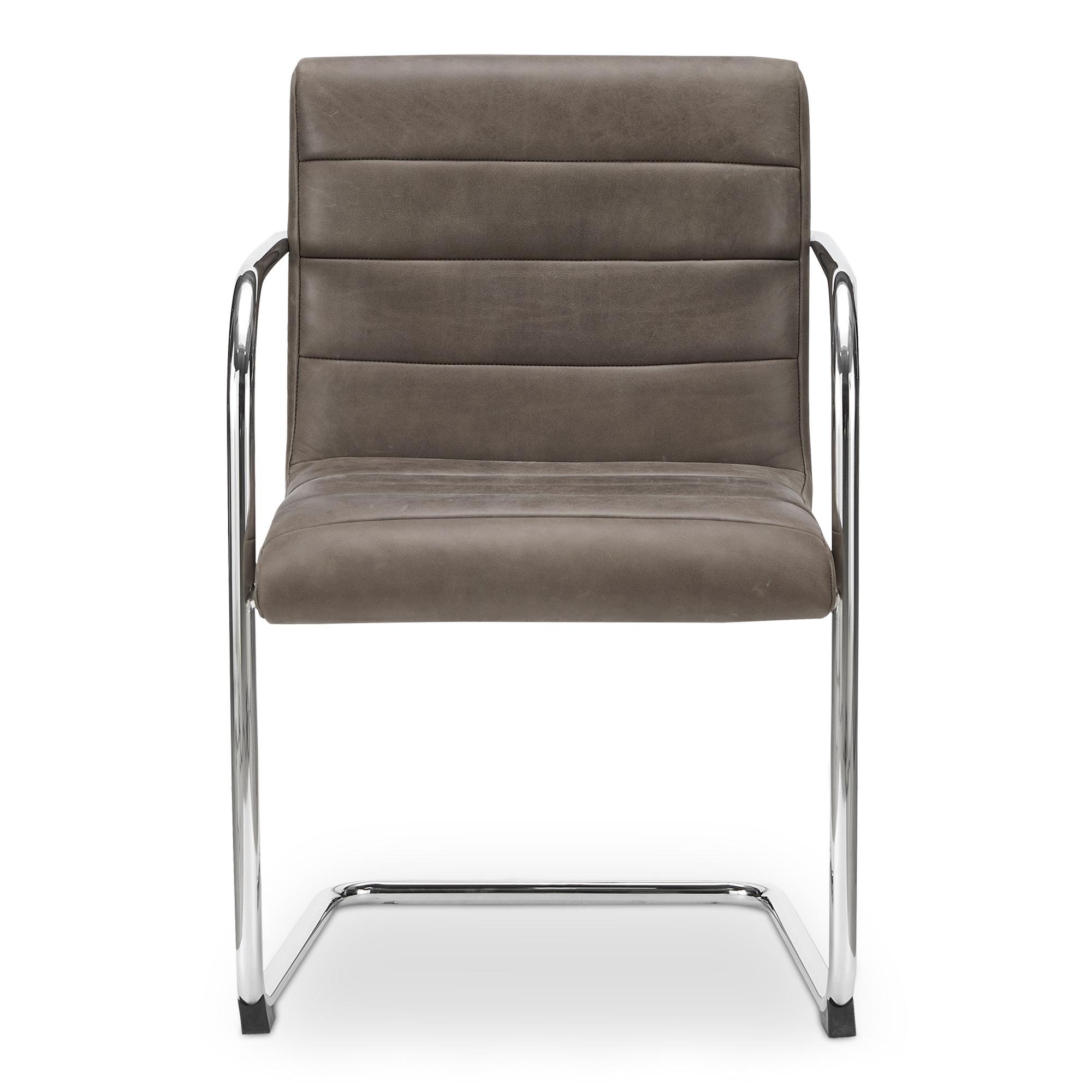 Pedro Dining Chair Dark Brown Leather Set of Two 4 Pedro Dining Chair Dark Brown Leather Set of Two - Image 4