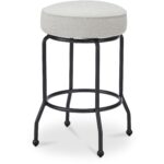 Kelsey Swivel Counter Stool Beige YM-1024-34 YM 1024 34 Kelsey diagR shadsilo