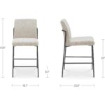 Danny Counter Stool Ivory YM-1031-34 YM 1031 34 70 dim
