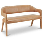 Martens Dining Bench Tan Leather - Image 2