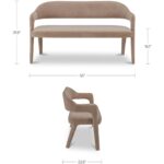 Martens Dining Bench Camel YM-1032-21 YM 1032 21 70 dim