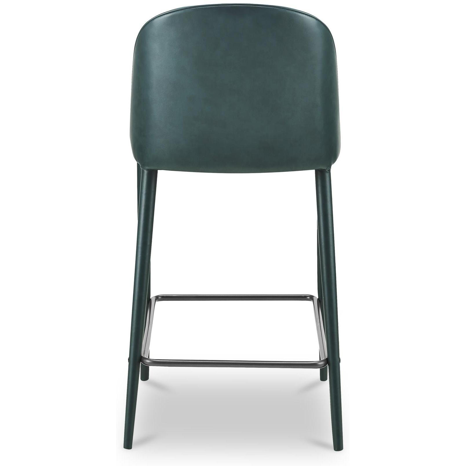 Burton Counter Stool Dark Teal Vegan Leather 5 Burton Counter Stool Dark Teal Vegan Leather - Image 5