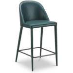 Burton Counter Stool Dark Teal Vegan Leather 11 Burton Counter Stool Dark Teal Vegan Leather - Image 3
