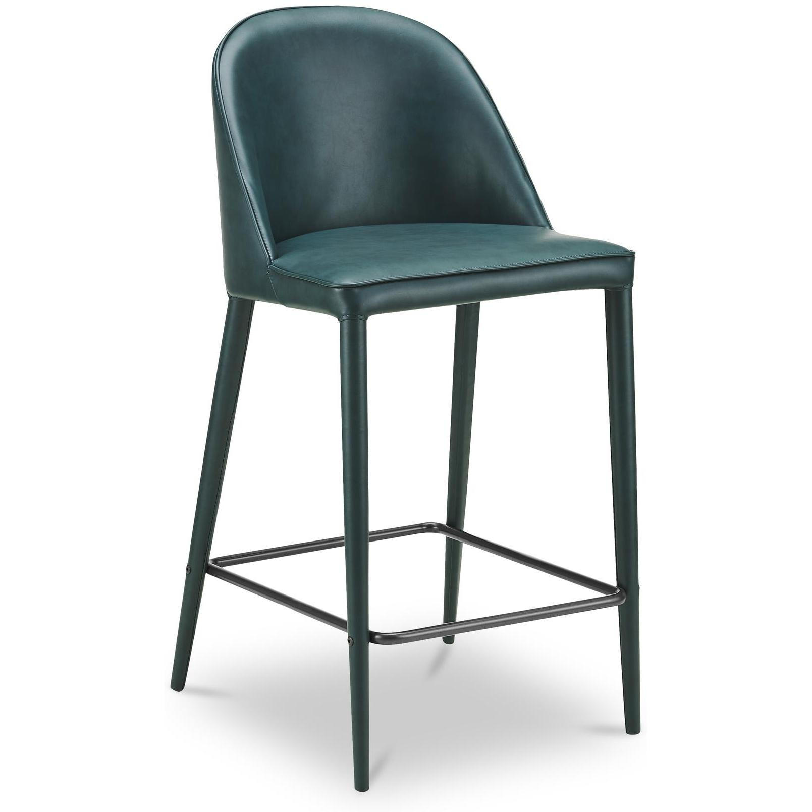 Burton Counter Stool Dark Teal Vegan Leather 3 Burton Counter Stool Dark Teal Vegan Leather - Image 3