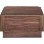 Round Off Small Nightstand Walnut YR-1001-03 YR 1001 03 04