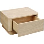 Round Off Small Nightstand Light Oak Brown YR-1001-21 YR 1001 21 02