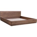 Round Off Queen Bed Walnut Brown 14 Round Off Queen Bed Walnut Brown YR-1005-03-0 YR 1005 03 01